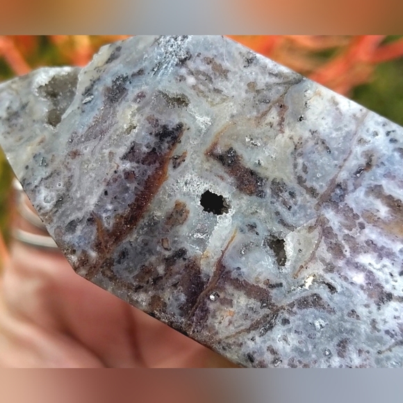 Sugar Druzy Filled Purple Sphalerite Tower - Picture 16 of 17